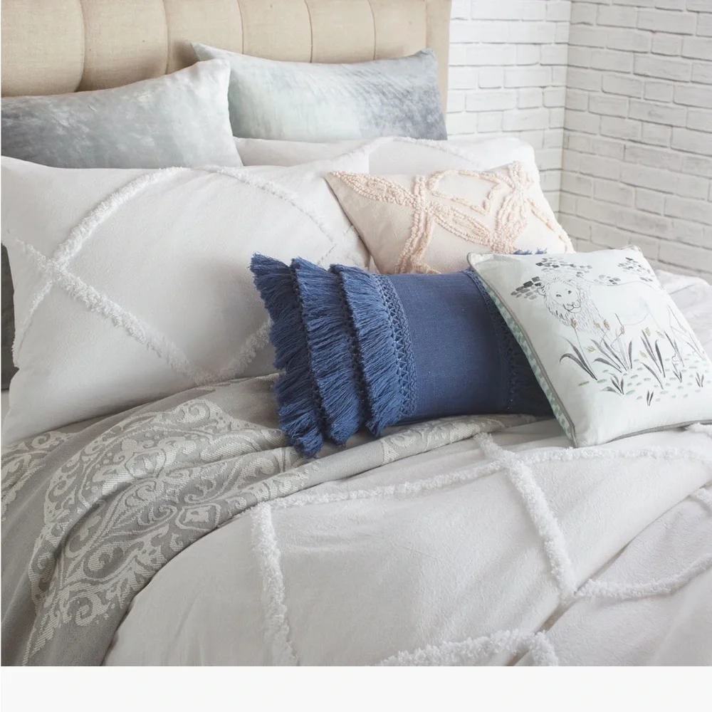 Peri NIP Chenille Lattice Duvet Cover